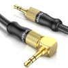 VANAUX Aux Cable for Car 90 Degree Right Angle Auxiliary