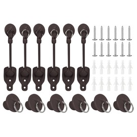 Seprochoo Coolaroo Replacement Part Roller Shade Hardware Bungee Kit and End Cap Tie Downs for Coolaroo Outdoor Roller Shade (3, Brown)