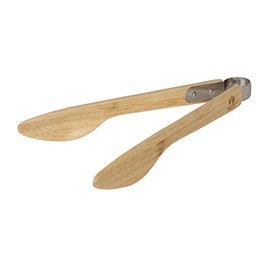 Captain Stag Bamboo Tongs, Salad Tongs, 9.1 inches (23 cm), TAKE-WARE Natural