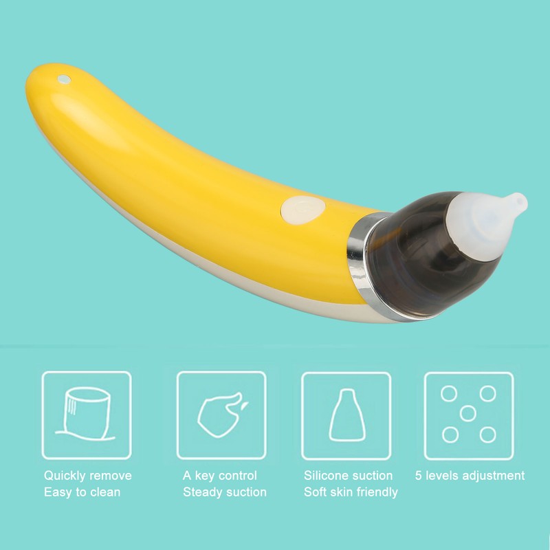 Electric Ear Nose Suction Set White Yellow Cleaning Multi Function