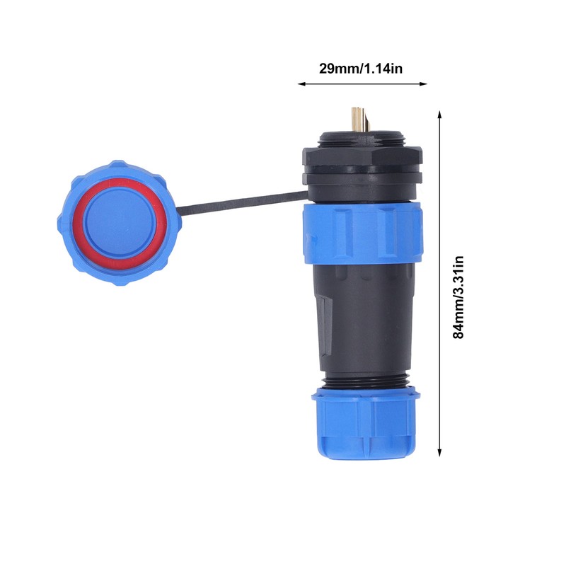 3 Pcs SP21 Aviation Connector 2 Pin IP68 Waterproof Rear