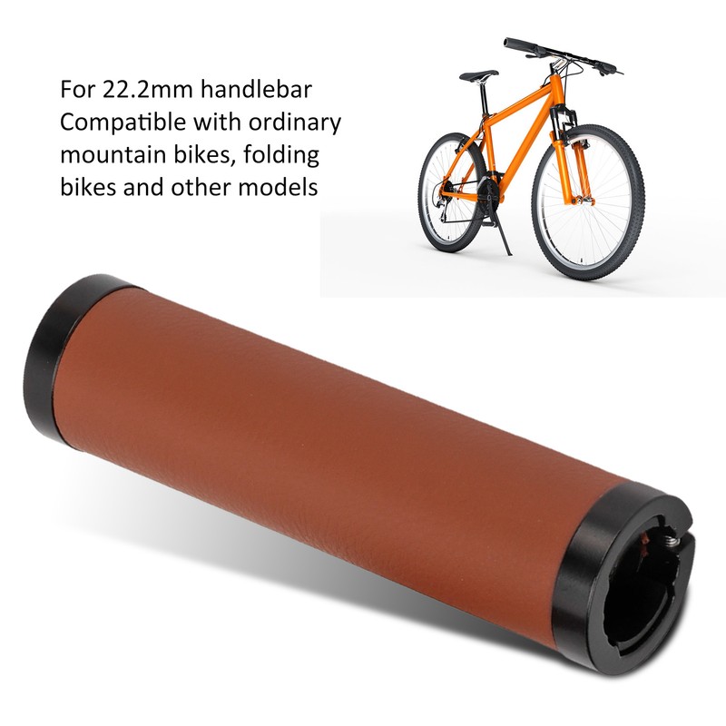 Bike Grips Shockproof Prevent Slip Soft Fiber Leather Handlebar Grips