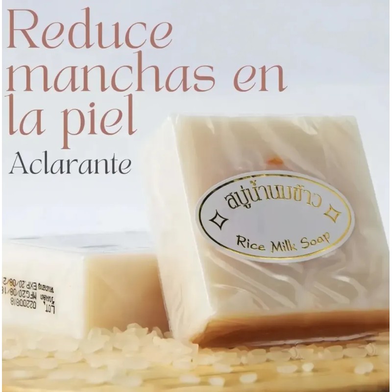 Jabón De Arroz Aclarante Hidratante Corporal Facial 12 Pzs