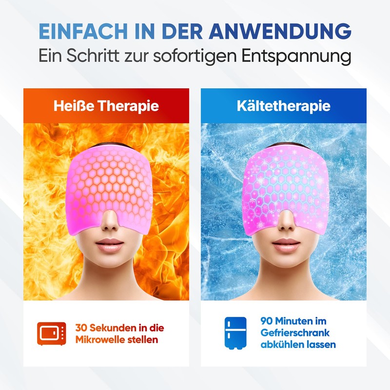 ICEHOF Migraine Mask - Relieve Headaches Migraine Attacks Migraine Cooling