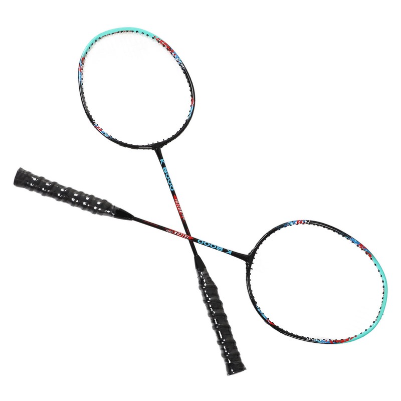 2PCS Badminton Rackets Iron Alloy Frame Integrated Shuttlecock Racquets for