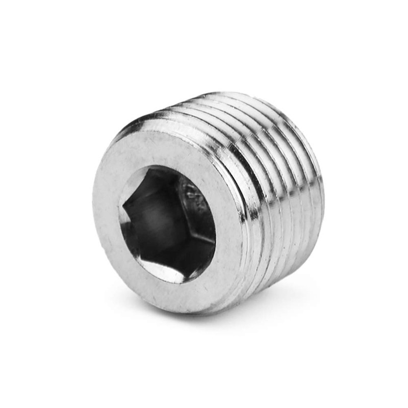 Metalwork 304 Stainless Steel Pipe Fitting, Hex Countersunk Plug 1/4"