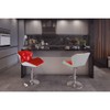 Modern Home Spyder Contemporary Adjustable Height Barstool/Bar Chair (White/Red)
