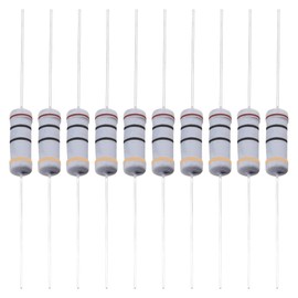 YOKIVE 50pcs Carbon Film Resistors 2W 10 Ohm 5% Tolerance Resistors for DIY Electronic Projects 4 Color Bands 62x5mm