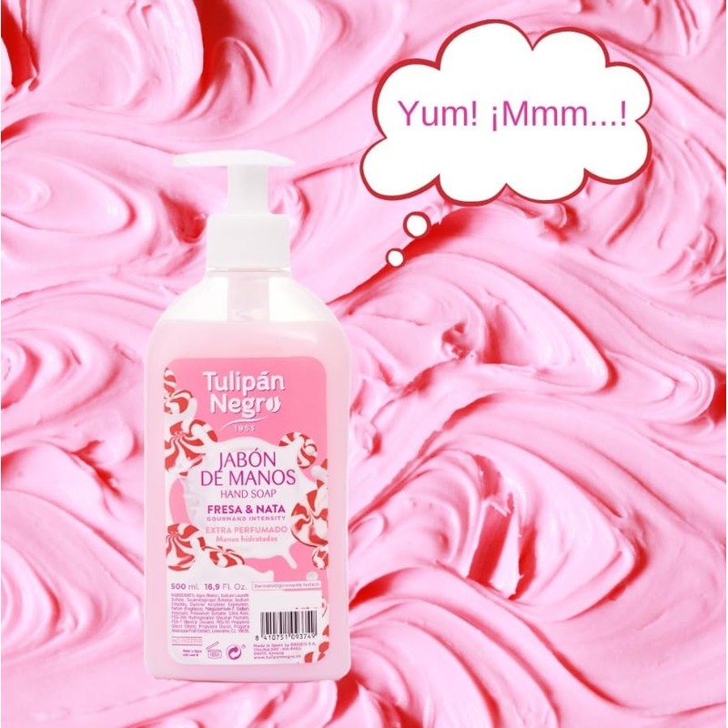 T ulipan Black Hand Soap Strawberry and Cream Ideal for