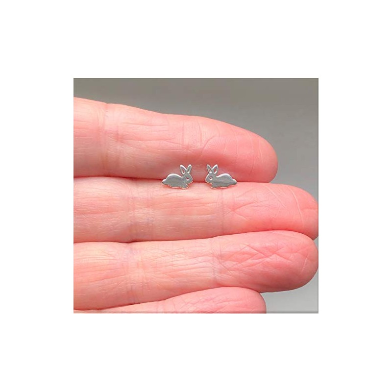 Rabbit Bunny Earrings 925 Sterling Silver