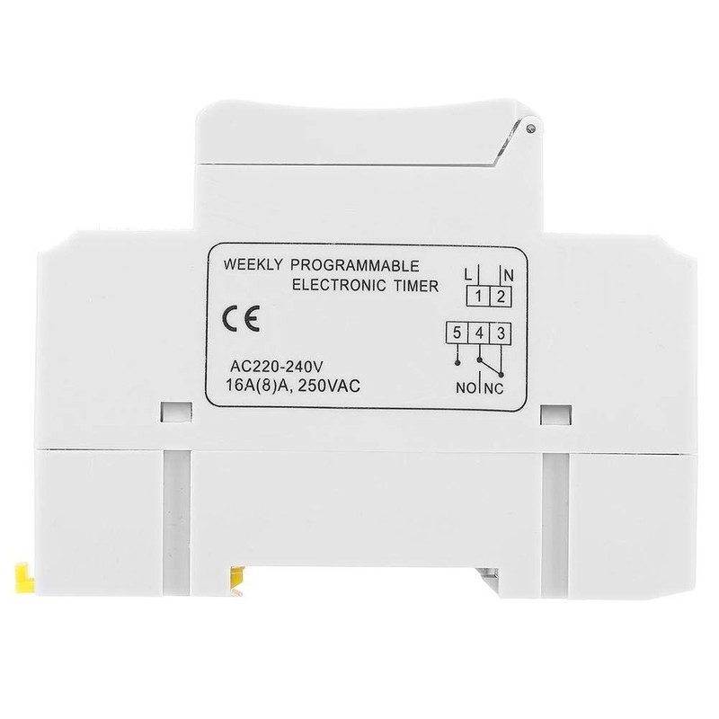 THC15A Timer Switch, 220-240VAC 16A Digital LCD Power Weekly Programmable