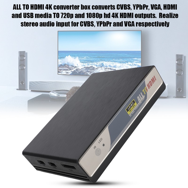 HDMI 4K Scaler Converter Box Support PA / NTSC /