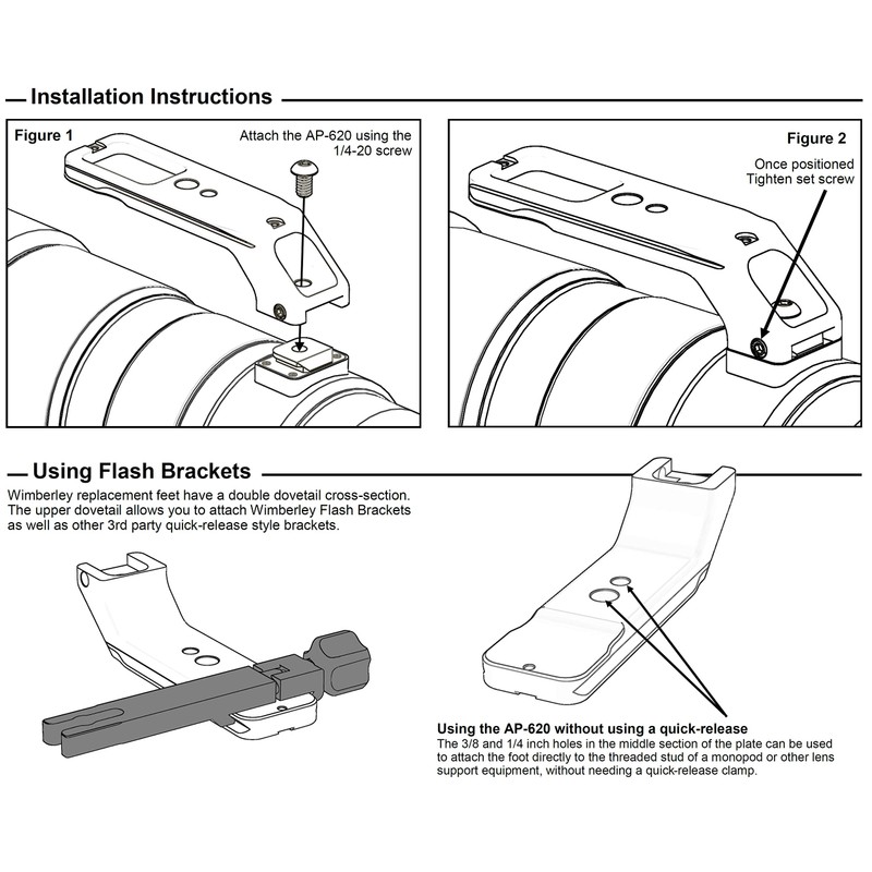 Wimberley AP620 Replacement Foot for Sony FE 200-600 f5.6-6.3 G