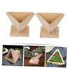 LABRIMP 2Pcs Wooden Rice Ball Molds Triangle Moulds for Rice