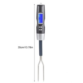 Digital BBQ Meat Thermometer Fork BBQ Fork with LCD Display for Convenient Cooking Stainless Steel Probe