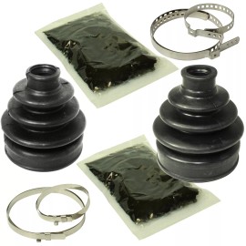 Caltric Front Axle Inner Outer CV Boot Kit for Honda TRX500FM Foreman 500 4X4 S 2005-13