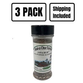 Holen One | Java Rub and Seasoning | Roast and Rib Rub | Coffee Rub | Bold Flavor | Gluten Free | No MSG | Sea Salt | Use on Ribs, Roasts, Steaks, Chicken, and More | 5 oz Bottle | Pack of 3