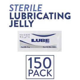 Sterile Lubricating Jelly, 5 g Foil Packets, 0.18 oz (Pack of 150)