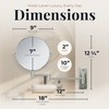 Zadro 7" Wall Mounted Wardrobe, Vanity Makeup Mirror with Magnification