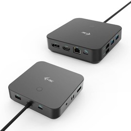 i-tec USB-C 3 x 4K Docking Station - 2 x DisplayPort, 1 x HDMI, 1 x USB-C 3.2 Gen2 10 Gbps, 1 x USB-C 3.2 Gen2 10 Gbps + PD, 3 x USB-A 3.2 Gen1 5 Gbps, 2 x USB 2.0, GLAN, Mic/Audio