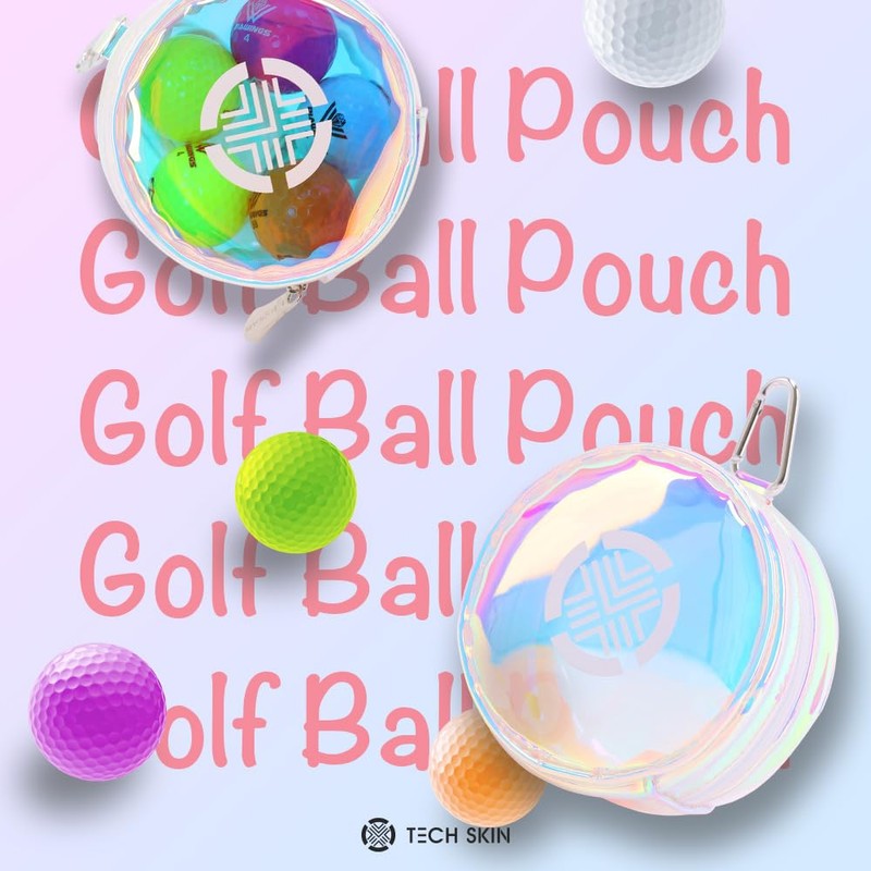 TECH SKIN Pure Hologram Golf Ball Pouch, Unisex, Stores 5