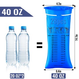 zeyedemo 28PCS Sick Bags Blue High Density Emesis Bags Vomit Bags Travel Sickness Bags with Snap for Pregnant Women Car Bus or Aircraft