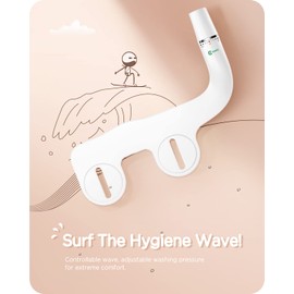 Ciays Bidet Attachment for Toilet Ultra-Slim Bidet Sprayer Non-Electric Dual Nozzle for Feminine/Posterior Wash Bidet Toilet Attachment with Pressure Controls，Sliver/White Standard