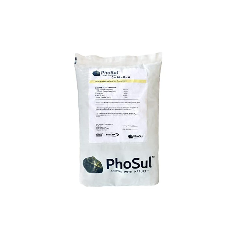 PhoSul Granular Rock Phosphate with Added Sulphur 0-16-0, 50lb Bag
