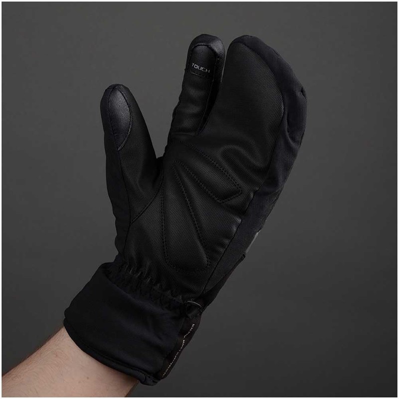 Chiba Alaska Pro Winter Cycling Gloves Long Black/Silver 2025: Size: