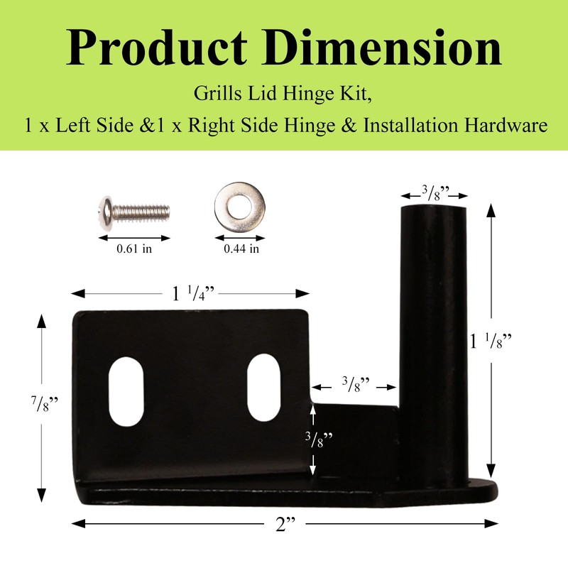 WFCYX 74050 & 74051 Grills Lid Hinge Kit Compatible with