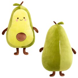 BJPERFMS Avocado Cuddly Toy, Avocado Cushion, 45 cm Avocado Plush Toy, Avocado Plush, Cuddly Toy Avocado, Avocado Hugging Pillow, Cute Avocado Filled Cushion Gift for Children