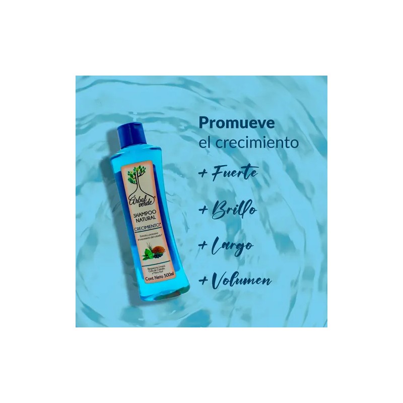 Shampoo Árbol Verde Natural Crecimiento 500ml