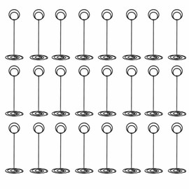 24 Pack 8.75 inch Table Number Holders, Simple Sign Stand Place Card Holder, Delicate Name Reusable Picture Memo Note Holder for Wedding Birthday Party Restaurant (Black)