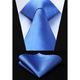 HISDERN Men's Ties Set of 5 Tie with Pocket Square Classic Elegant Wedding Silk Tie and Handkerchief for Men with Gift Box, T5-15