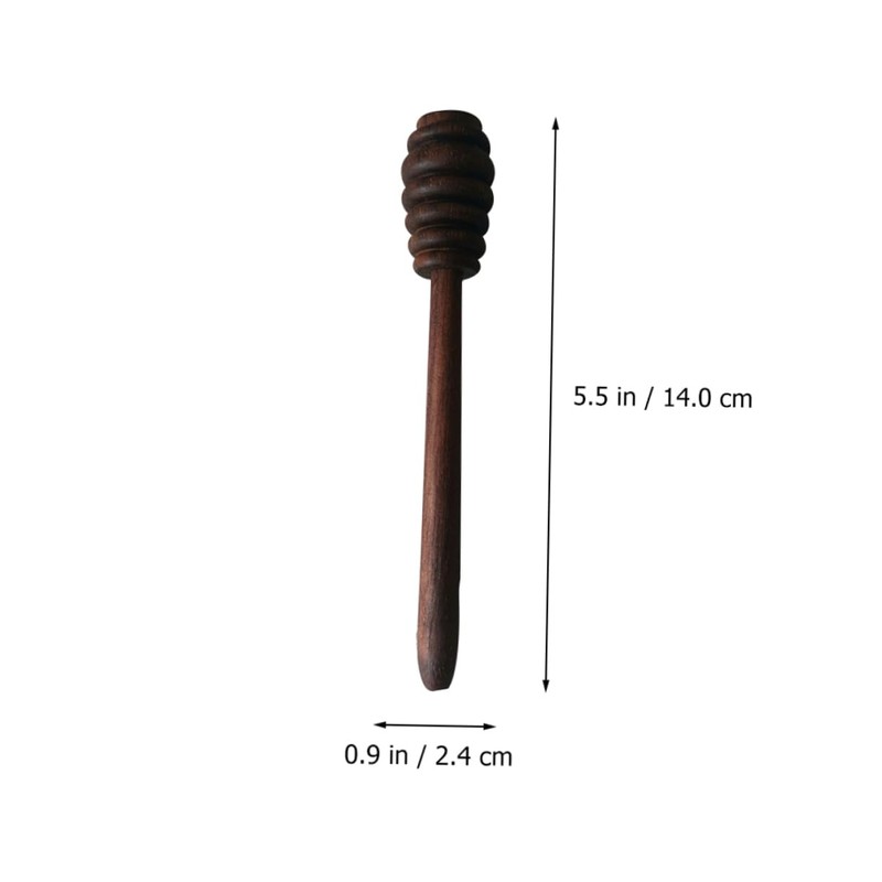Hemobllo Black Walnut Wood Honey Dipper Stick Kitchen Honey Stirring