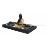 Golden Robe Buddha Monk Zen Garden With Pebbles Sand And