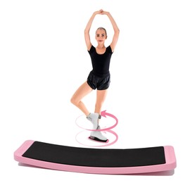 DreamCraft DreamCraft Skate Spinner, Off Ice Spinner Figure Skating Spin Board, Spinning Board for Balance Spins and Turns for Ice Skates, Spinner Board, Skater Spinner - Pink