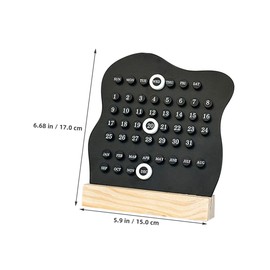 Operitacx Handmade Wooden Perpetual Calendar Stylish Desk Ornament for Home Office Decor Robust Month Date Display Calendar Minimalist Design Material