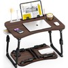 Lap Desk for Bed Adjustable Height, Foldable Bed Table with