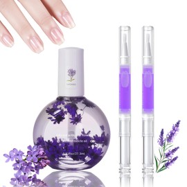 3 Pieces Nail Care Oil Set - Flower Cuticle Care Oil, 2 Nail Oil Cuticle Oil Pen with Vitamins - Strengthening and Moisturiser Nail Care Products Kit - Nail Cuticle Oil Care for Hands and Feet