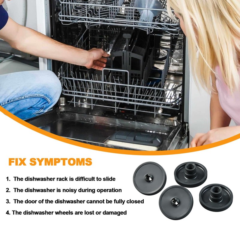 5304532229 5304521179 Dishwasher Wheels Replacement for Frigidaire Lower Dishrack Rollers