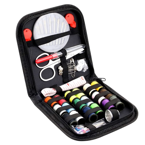 SZCXDKJ Sewing Kit, Portable Mini Sewing Kits, DIY Premium Sewing Supplies, Suitable for Adults,Beginners, Traveling, Equipped with Sewing Needles, Thread, etc(70pcs)
