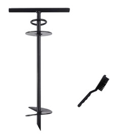 SHUNAI Dog Tie Out Cable and Stake - T Style Stake for Small Medium Large Dogs Up to 100 lbs - Dog Stake for Outside Yard Beach Lawn