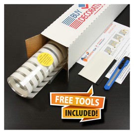 BDF BLVE Decorative Window Film Venetian Blind (1/2 Inch Wide Blinds) - 24in X 25ft