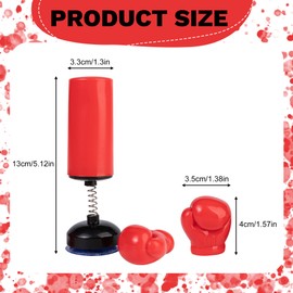 Mini Boxing Bag Set, 3-Piece with Punching Bag and 2 Gloves,Cool Boxing Tabletop Game,Desk Toy Relieve Stress and Have Fun for Adults；Stocking Stuffers for mem Women Adults