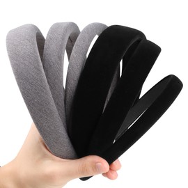 DiyJibb 6PCS Velvet Headbands for Women, Soft & Comfortable Non-Slip Hairbands, Adjustable Width (0.6, 0.8, 1.2 Inches) with Two Color Options, Perfect for Daily Wear & Special Occasions