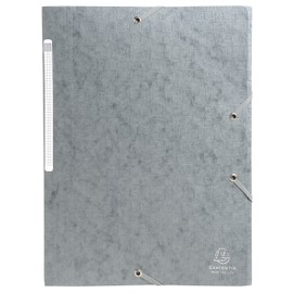 Exacompta Scotten 55756E Portfolio Folders Made of Colourspan Cardboard DIN A4 with 2 Elastic Bands and 3 Flaps and Labelling Label Green Pack of 10