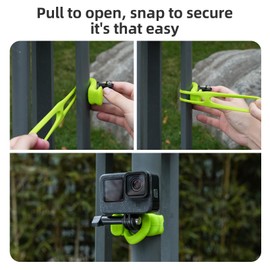 TELESIN° 360 Bike Mount Strap Flexible Motorcycle Handlebar Wrap Band Elastic Rroll Bar Ski Pole Tube Accessories for Go pro Hero 12 11 10 9 DJI Osmo Pocket Action 3 4 Insta 360