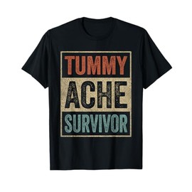 Tummy Ache Survivor Shirt Women Vintage IBS Stomach Ache T-Shirt