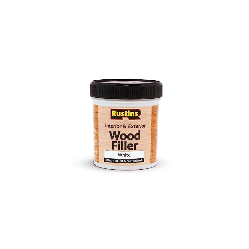 RUSTINS Acrylic Wood Filler, White, 250 ml - Multi-Purpose Wood
